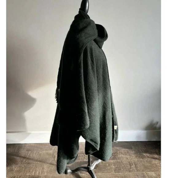 Alpaca Camaago Womens Unlined Woven Alpaca Cape Charcoal Grey Size OSFM - Picture 7 of 13